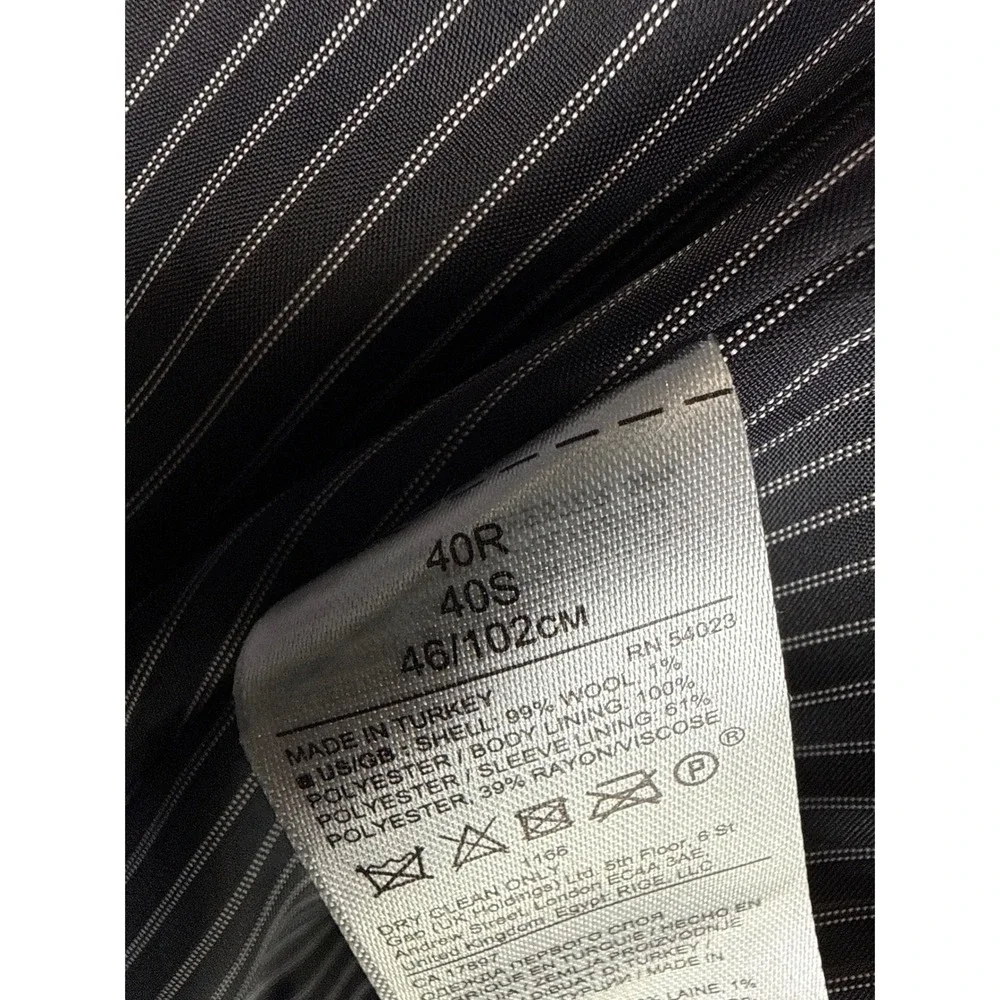 Banana Republic Navy Pinstripe Slim Fit 2 Button Notch Lapel‎ Blazer Jacket 40 R
